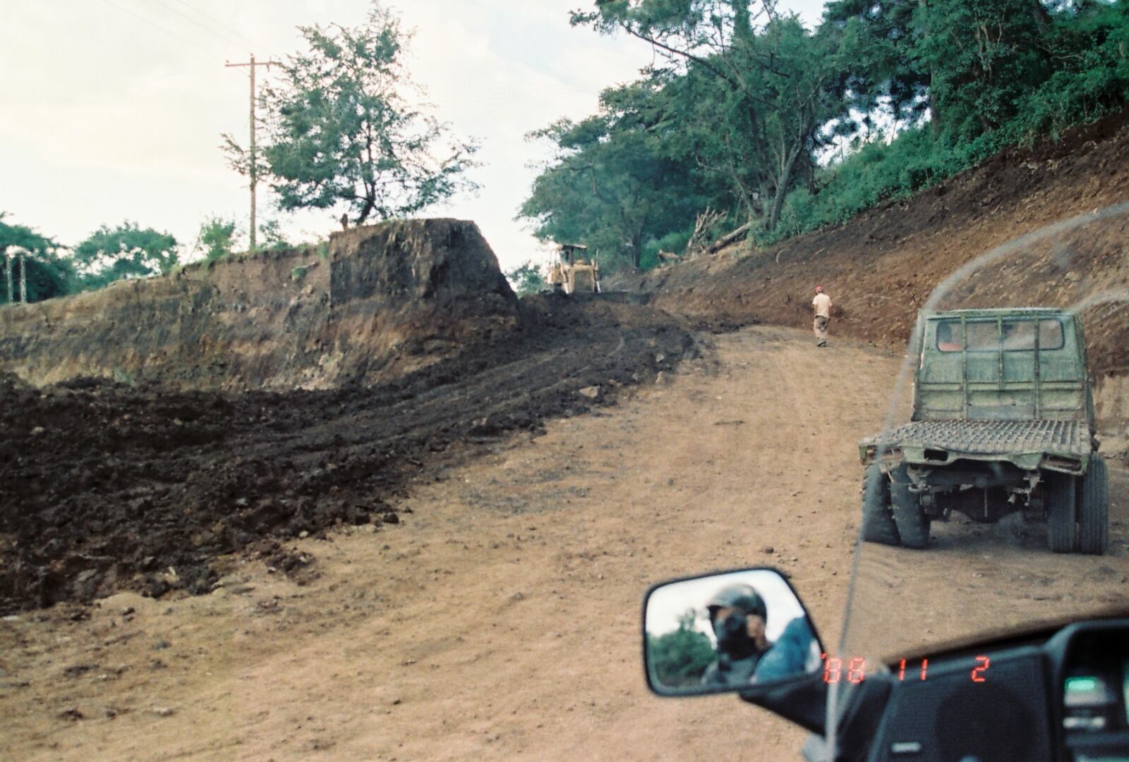 Nazareno Mannuele viajando por la Panamericana.