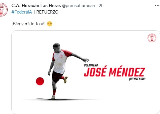 José Méndez es el nuevo refuerzo del Globo mendocino.