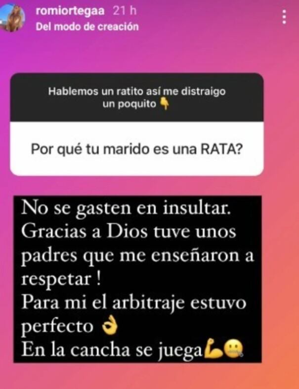 La esposa del arbitro recibió insultos por parte de hinchas en sus redes sociales.