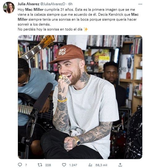 Mac Miller cumpliría 31 años