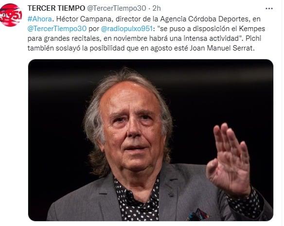 El Kempes abre sus puertas a la gran despedida del gran Joao Manuel Serrat.