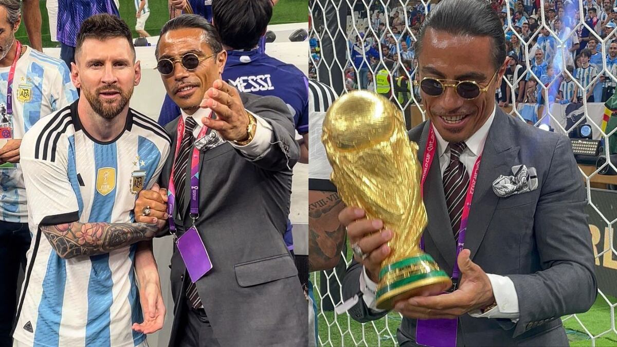 Lluvia de críticas a Salt Bae por agarrar la Copa del Mundo tras el triunfo de la Selección