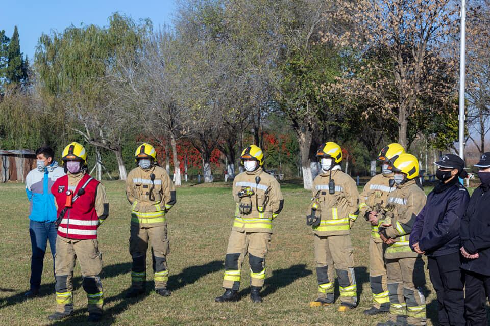 Estuvieron presentes los Bomberos Voluntarios de Pérez (Facebook Comuna de Soldini)