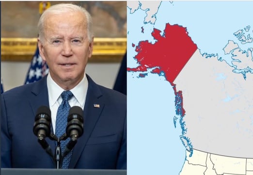 Biden ordenó derribar el objeto que sobrevolaba Alaska.