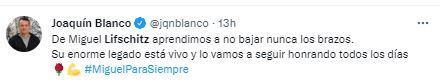 A un año de la muerte de Miguel Lifschitz, lo recuerdan en las redes sociales.