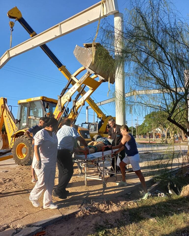 Accidente laboral en sector sur de Arroyito