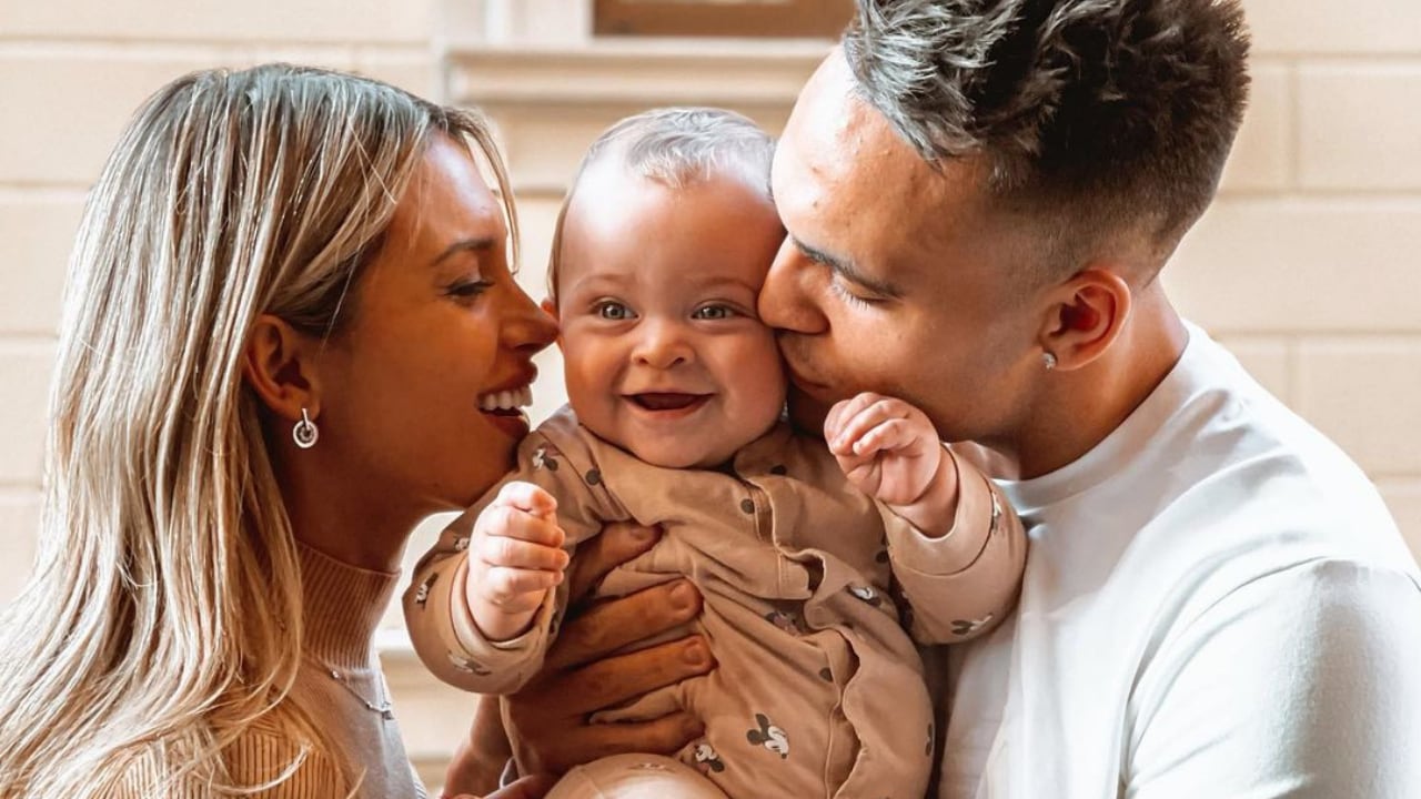 Agustina Gandolfo y Lautaro Martínez celebraron el primer año de Nina.