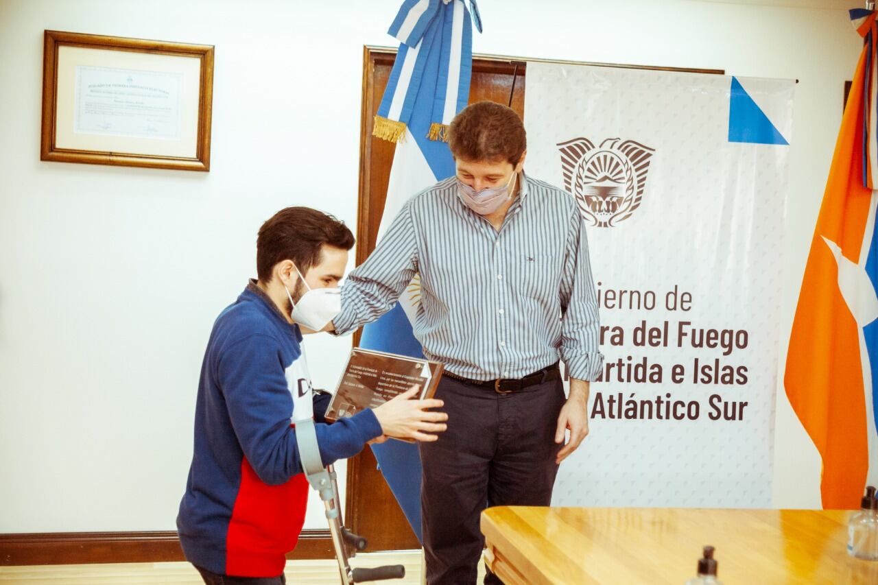 El Mandatario recibió a ambos en la Casa de Gobierno.