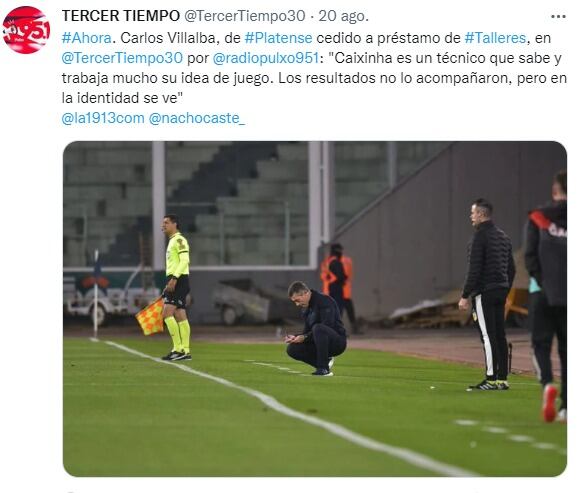 Carlos Villalba integró el plantel de Pedro Caixinha pero lo cedieron a préstamo a Platense.