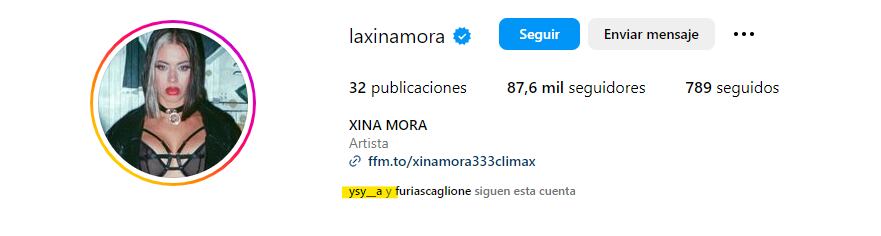 A pesar de que Ysy A sigue a Xina Mora en Instagram, no es la chica del video y no sería su nueva novia.