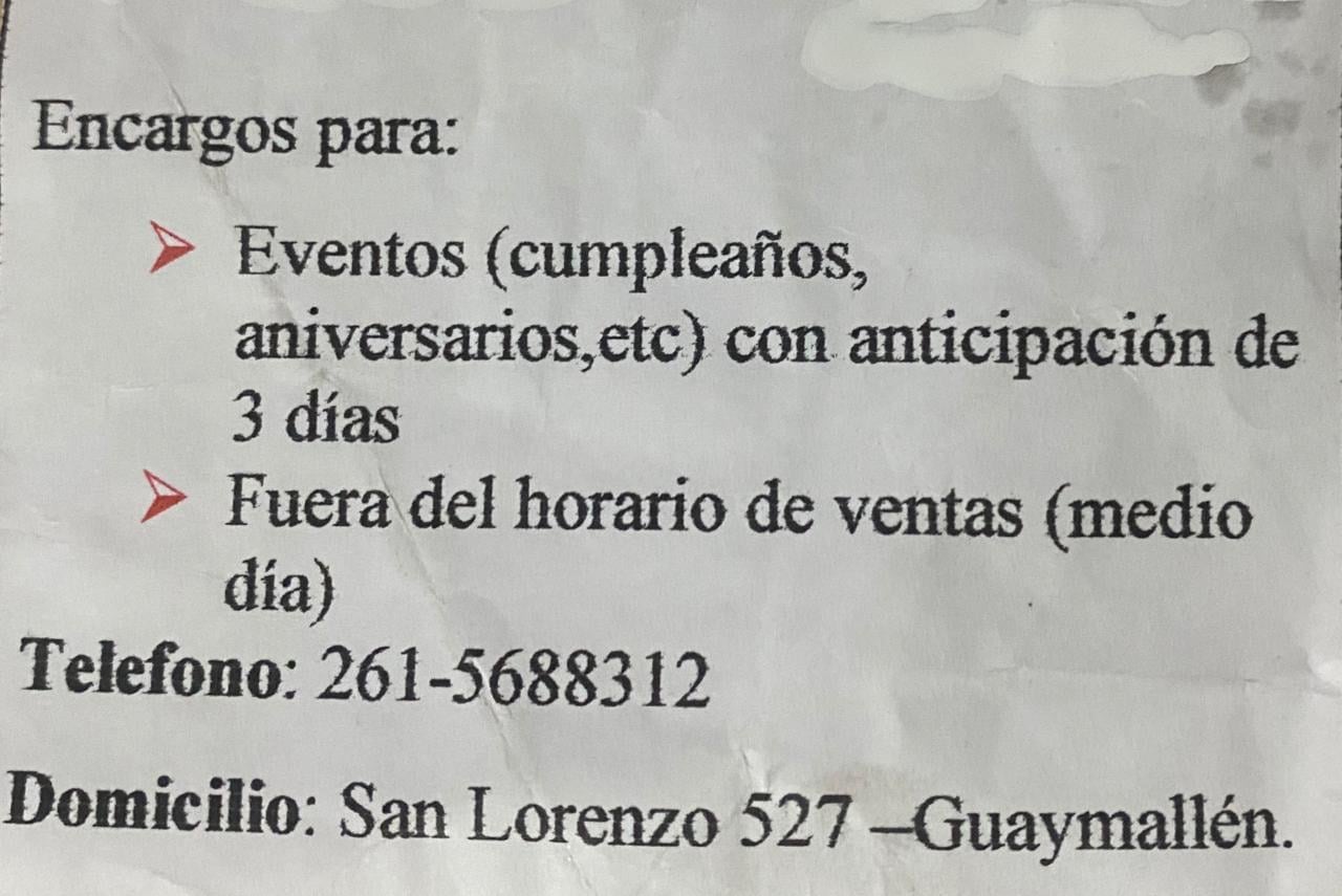 El papel que viralizó Gian para ayudar al emprendedor mendocino.