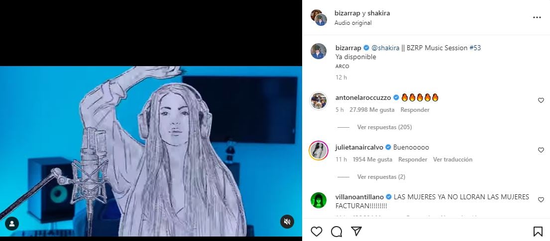 El apoyo de Antonela Roccuzzo a Shakira luego del lanzamiento de la Music Sessión #53.