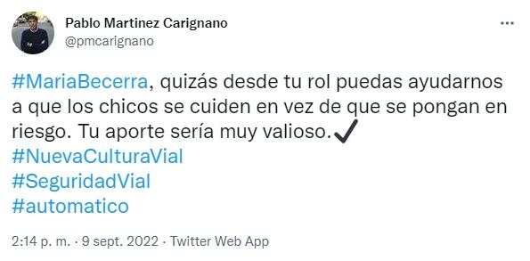 Tras el estreno de su tema, desde Vialidad le prendieron luz roja