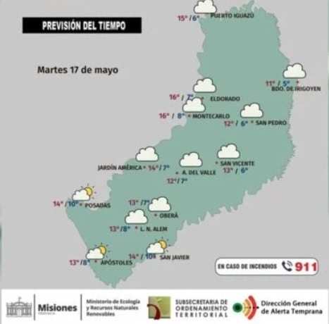 Martes con clima frío y marcado descenso de temperatura.