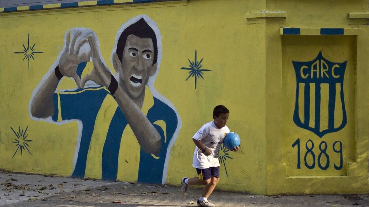 Ángel Di María nació en Rosario y la ciudad lo lleva en sus paredes.