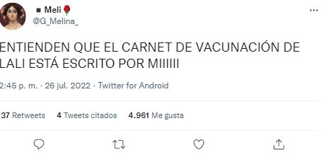 Vacunó a Lali Espósito