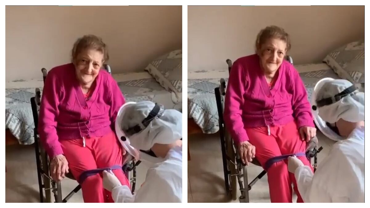 Viralazo cordobés: Olguita, a puro humor y risas en el geriátrico