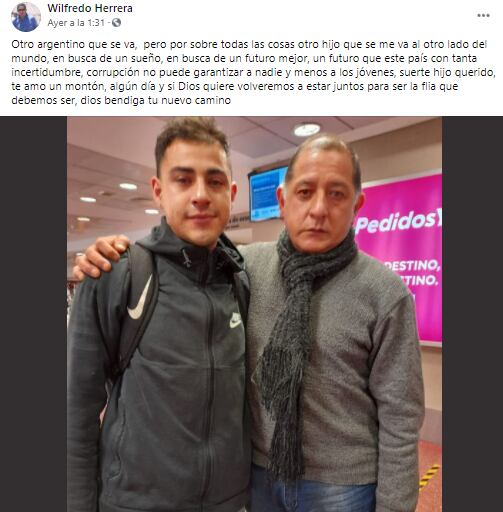 Un salteño se hizo viral por la manera de despedir a su hijo: “El país no le garantiza nada”