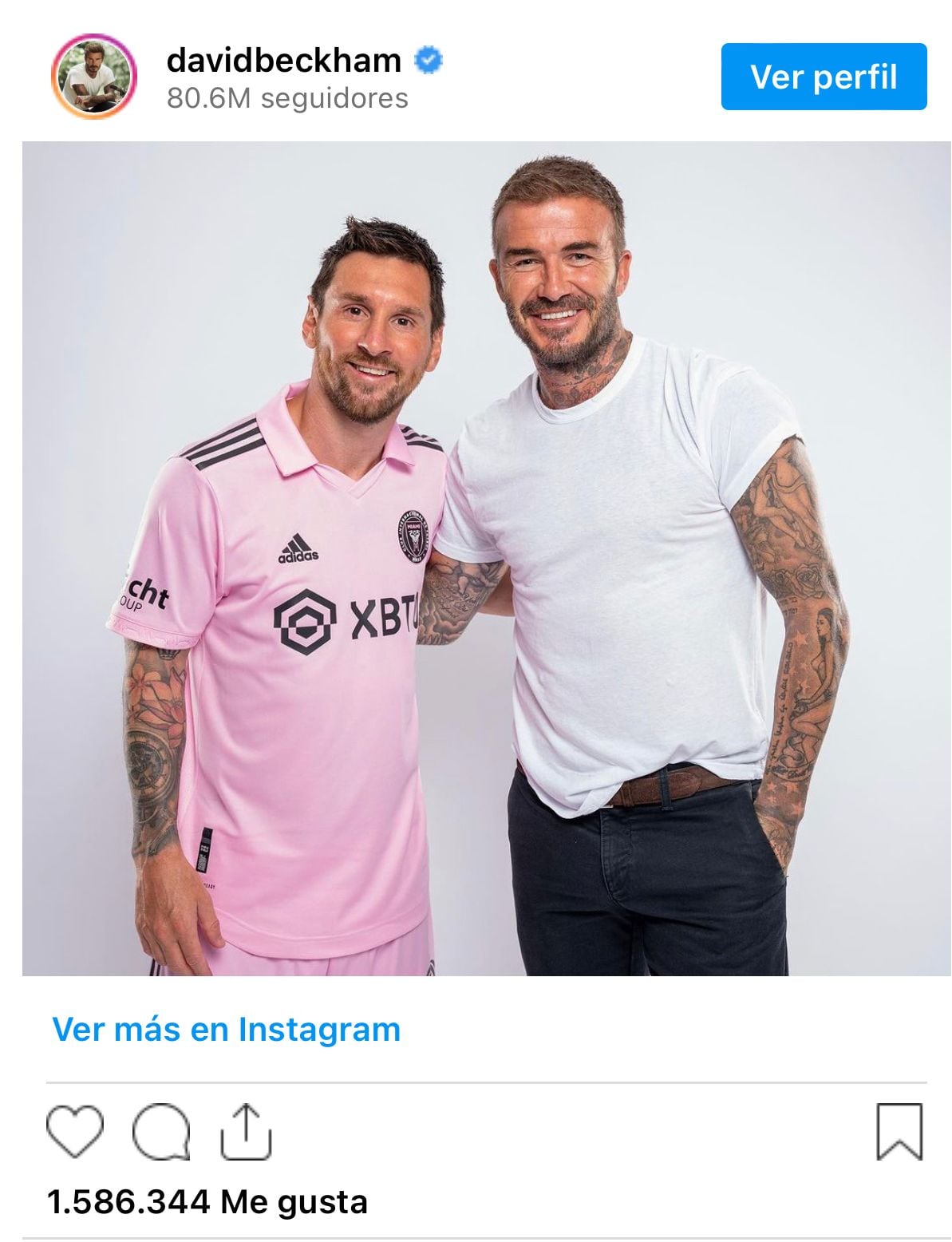 La bienvenida de Beckham a Messi