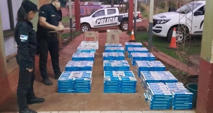 Hallan un cargamento de cigarrillos ilegales en Santiago de Liniers.