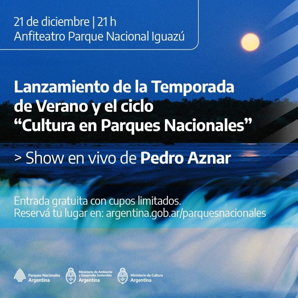 Pedro Aznar estará en Puerto Iguazú con un show imperdible.