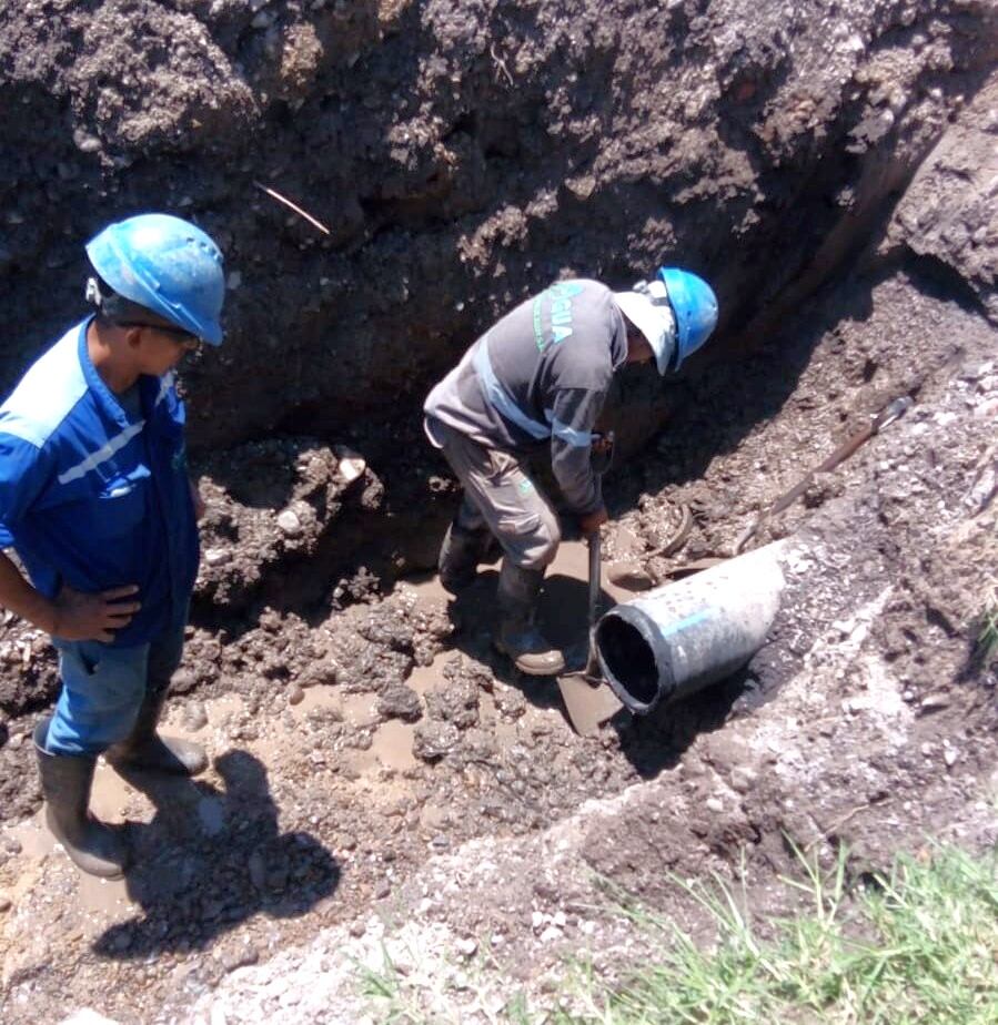 Los trabajos que se llevó a cabo en la cañería maestra solucionó definitivamente fallas que aquejaban a usuarios desde hacía tiempo.