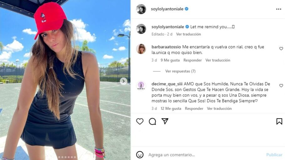 La modelo cordobesa hizo una misteriosa publicación en Instagram.