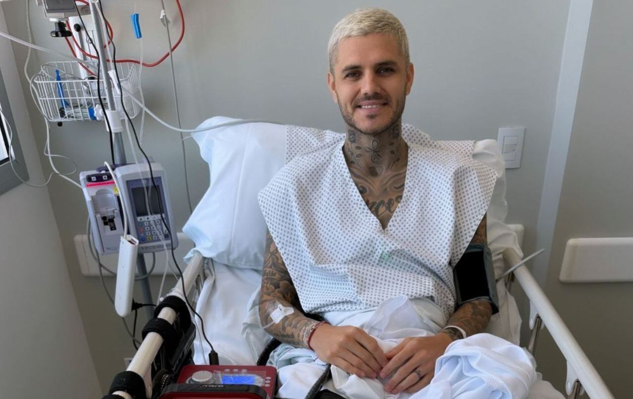 Mauro Icardi fue operado por su lesión de rodilla.