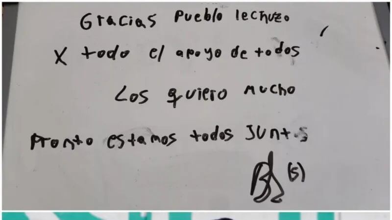 Blas Díaz se comunica con un papel y un marcador, no puede hablar tras quebrarse la mandíbula en el accidente.