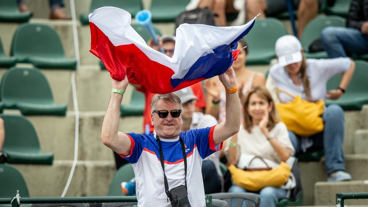 Los checos no se lo quisieron perder. Alentaron a su selección en el BALTC.