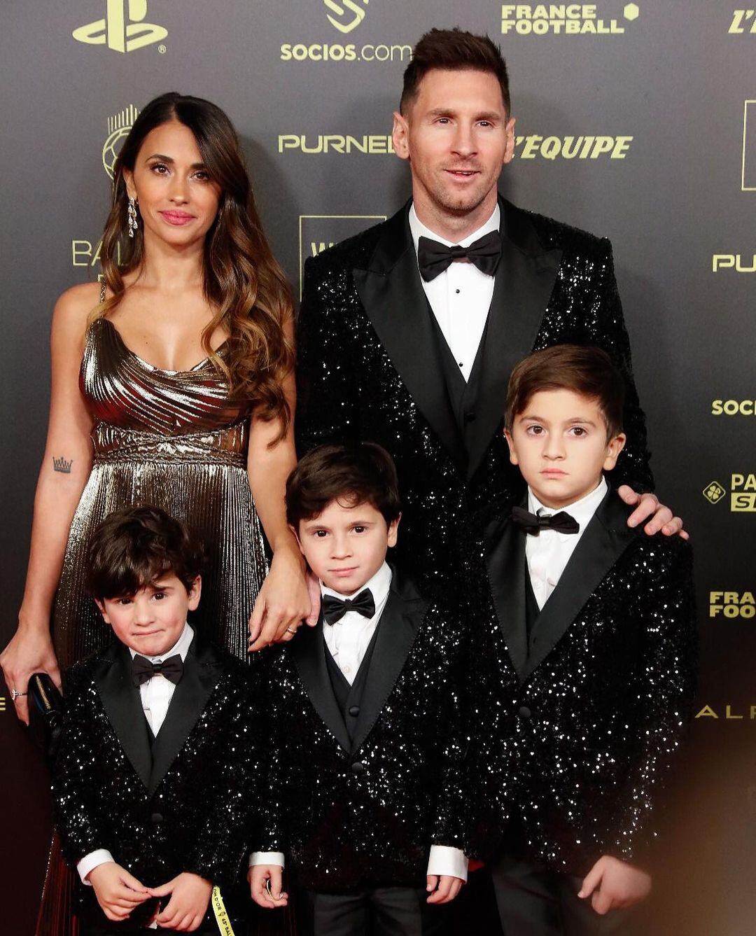 Antonela Roccuzzo celebró el séptimo Balón de Oro junto a Leo Messi.