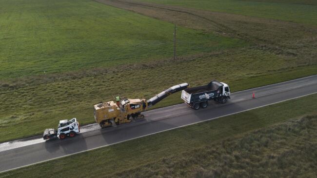 Avanza la obra de repavimentación de la Ruta 73