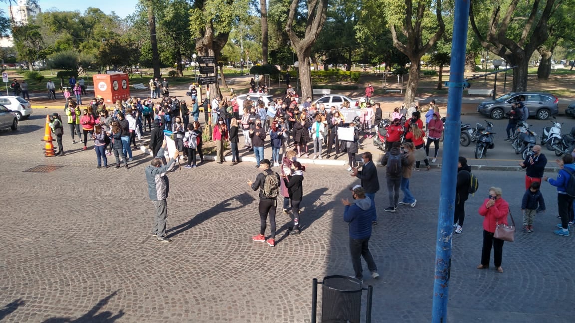 Manifestación de clubes y gimnasios pidiendo la reapertura de la actividad