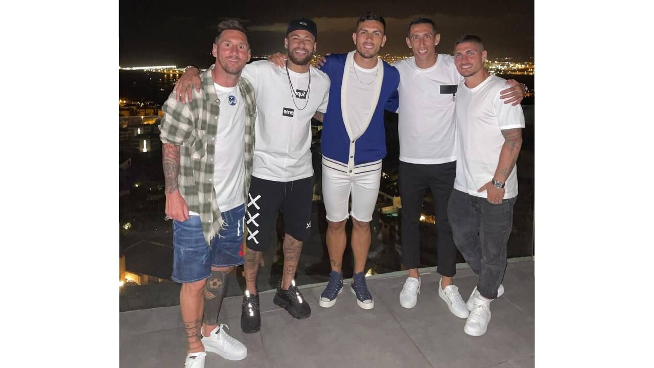 Los rosarinos se juntaron con Neymar, Leandro Paredes y Marco Verratti.