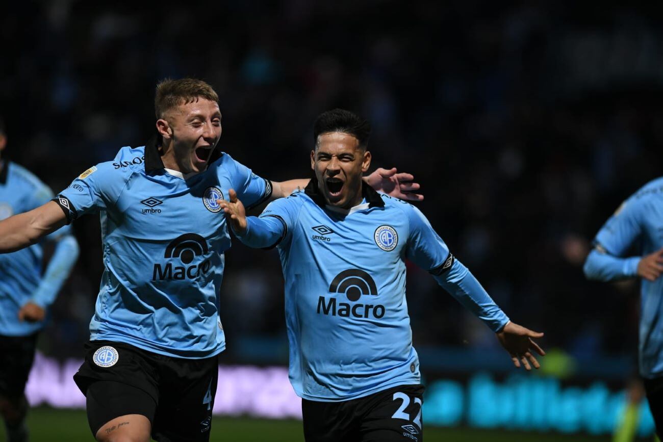 Nicolás Fernández, debut y gol en Belgrano. (Facundo Luque / La Voz).