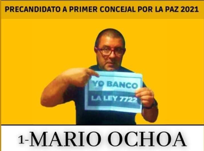 Mario Ochoa y Araceli Giménez encabezan la Lista 88A comop precandidatros a concejales para La Paz.