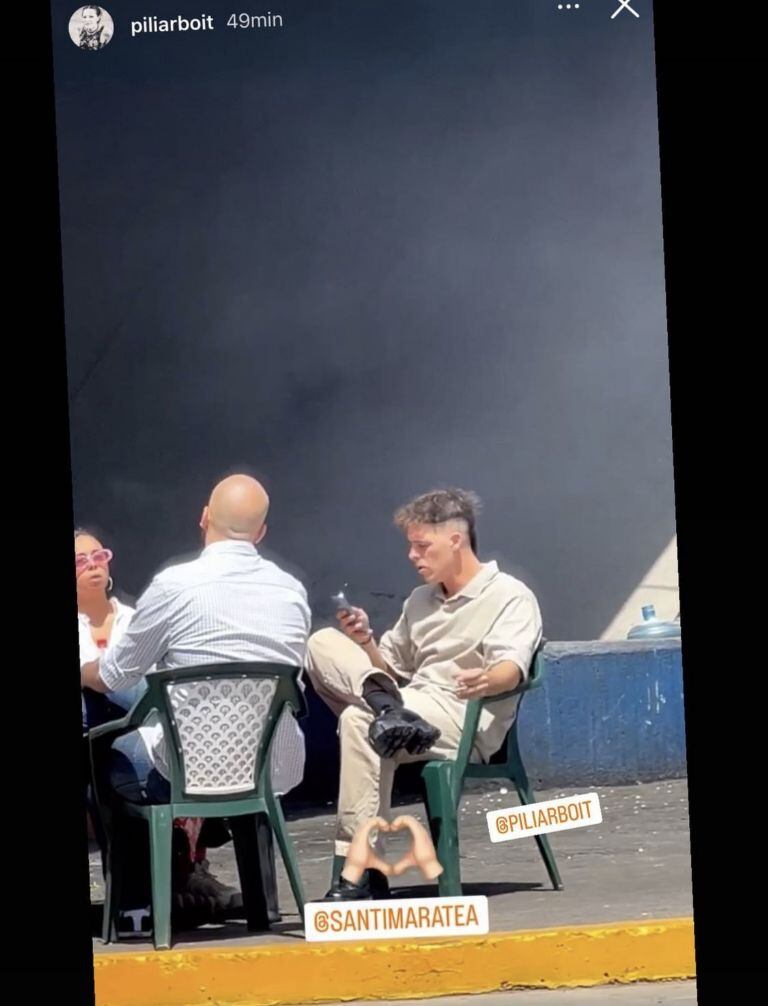 Santi Maratea y el Chori debajo del puente en Mendoza.