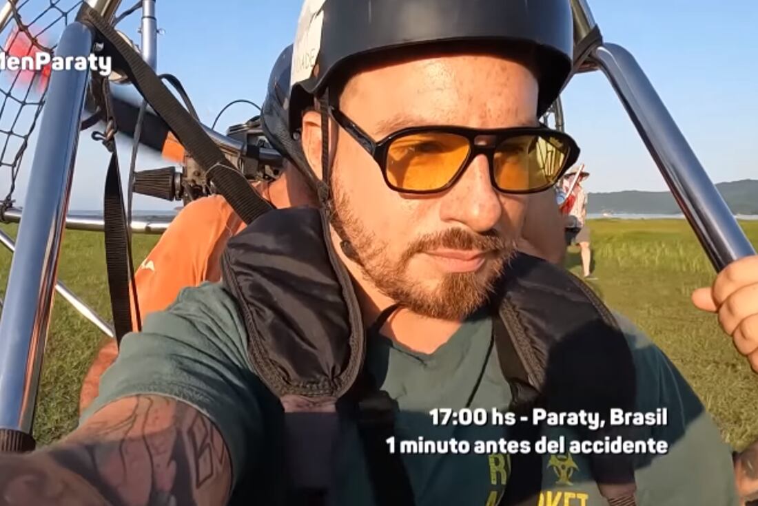 Fede Bal, segundos antes del accidente. (Captura)