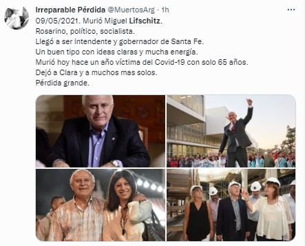 A un año de la muerte de Miguel Lifschitz, lo recuerdan en las redes sociales.