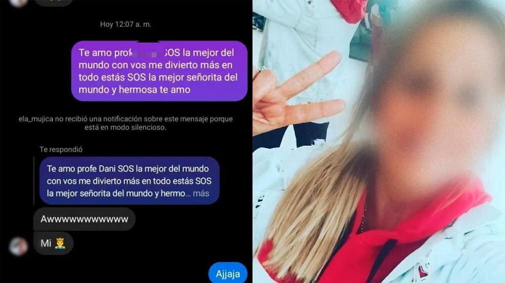 La maestra les compartió a sus alumnos su número de teléfono y sus redes sociales.