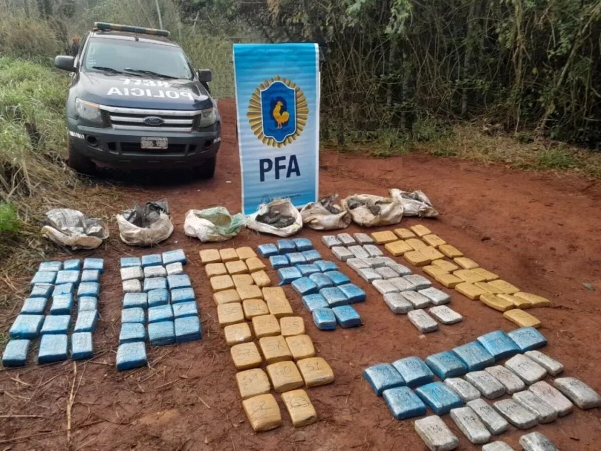 Incautan 150 kilos de marihuana tras un operativo en Puerto Esperanza