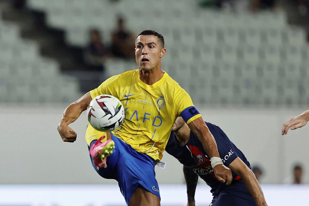 Cristiano haciendo goles en la máxima división de Arabia Saudita. (AP)