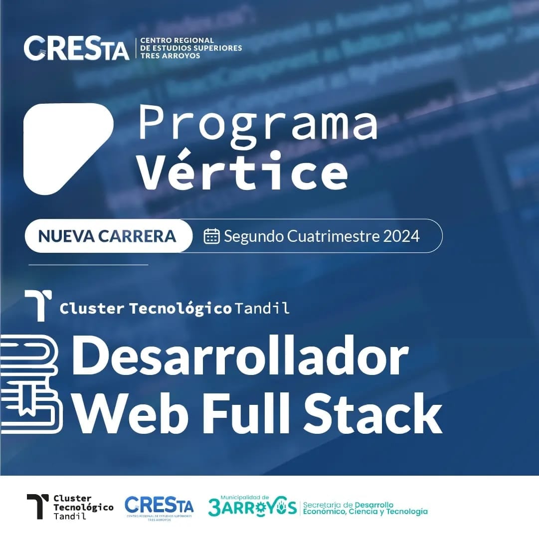 Lanzan en Cresta la carrera de desarrollador Web Full Stack