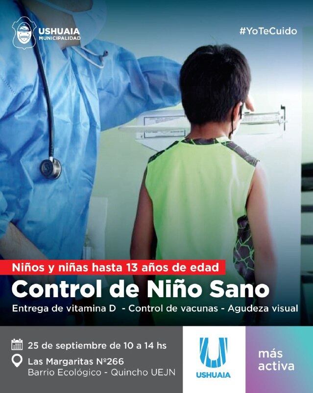 Se llevará a cabo una nueva jornada de “Control de Niño Sano”