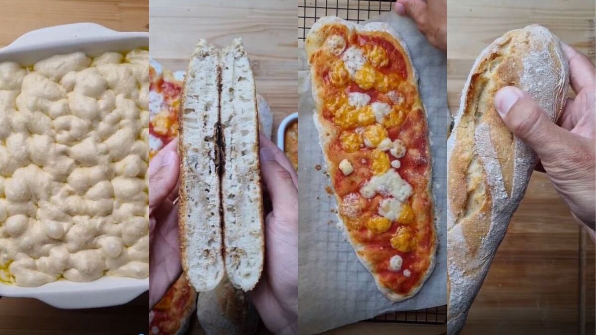 Receta 4 en 1: cómo hacer una masa para pizza, focaccia y más, con solo un kilo de harina