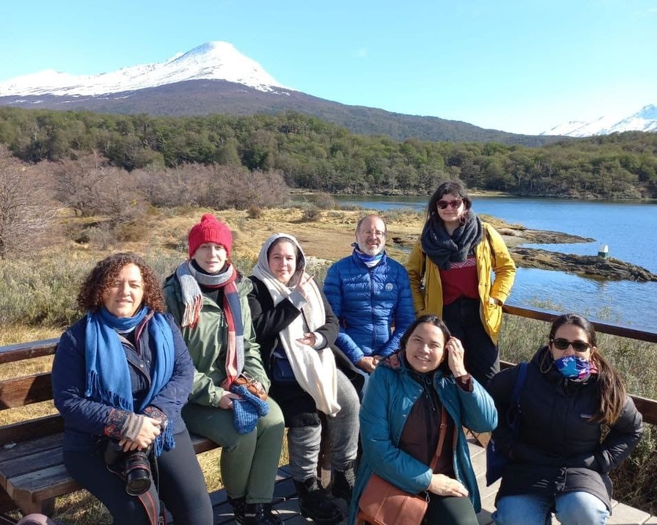 Miembros del Fam Press que visitó Ushuaia.