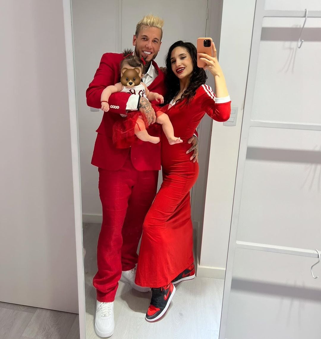 Alex Caniggia con Melody Luz y su hija Venezia