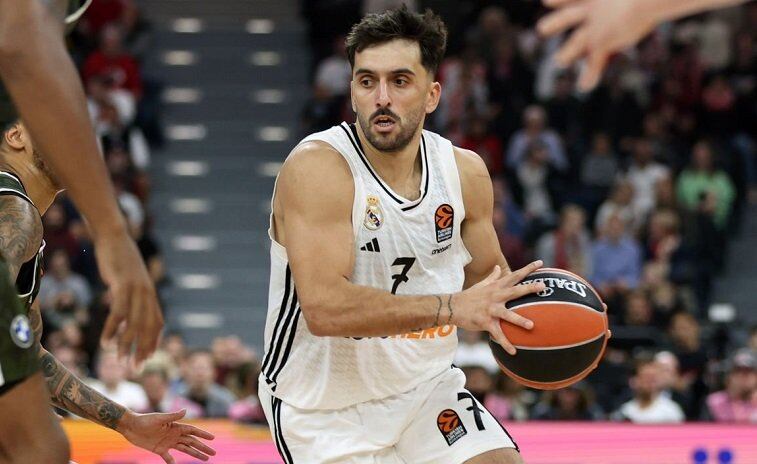 Facundo Campazzo, con su conducción y anotaciones clave, fue la figura en la victoria del Real Madrid frente a Partizán por la Euroliga. (Euroliga)