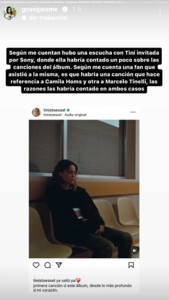 Según Gossipeame, Tini Stoessel lanzaría una canción para Cami Homs.