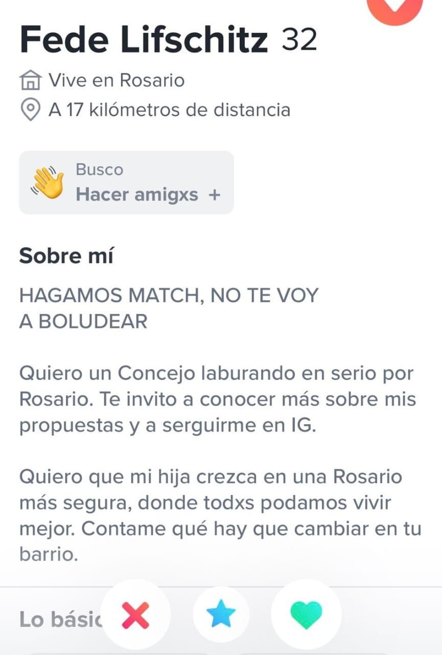 El perfil del candidato en la app de citas